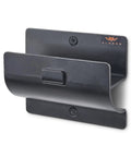 Rock Solid Heavy Duty Ladder Hook Wall Mount, Black Carbon Steel Garage Storage Hanger, sturdy wall mount hook for tools.