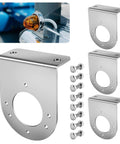 Watermelon Light Bracket Set For Stainless Steel Bumper Mounts Mirror Polished Universal Fit For Single Surface Watermelon Lights 304 Grade Stainless Steel 12 Gauge Beefy Build Four Piece Pack Fits Most Brands