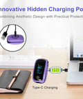 On The Go Handy Finger Pulse Oximeter With Respiration Rate Accurate SpO2 PR And PI Monitor charging via USB-C