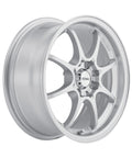 Konig Helium silver alloy wheels, front view, 15x6.5 inches, 4x100mm bolt pattern, two wheels