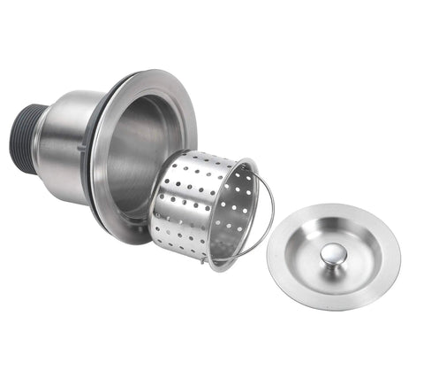 Undermount Single Bowl 304 Stainless Steel Sink for Kitchen Bar Yard Laundry and Office Heavy Duty Workstation Strainer Basket