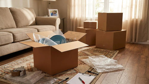 Heavy Duty Corrugated Large Mail Boxes 24x24x24 Inch Pack Of 10 Beefed Up Double Walled Shipping Boxes for Moving and Storage in Living Room