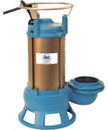 Built Tough Submersible Sewage Shredder Pump With 1 HP Single Phase Motor 7200 GPH Capacity And 2 Inch Ports, heavy cast iron design