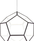 Hype-Worthy Modern Black Steel Pendant Light For Kitchen Island And Dining Room With Adjustable Cord Suspension Bad Boy Slatted Sphere Design, 40 inch geometric fixture.