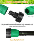Detailed view of Eight Pack Three Quarters Inch To One Half Inch Faucet Adapters with barbed and threaded connection for irrigation