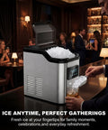 Gotta Have This Countertop Nugget Ice Maker Slaps Out Crisp Pebble And Crushed Pellets Fast With No Sweat Self Cleaning Routine 45 Lbs Daily, stainless steel design.