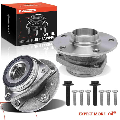 2 Pack Wheel Bearing And Hub Assembly For Volkswagen And Audi Vehicles with hardware and box packaging