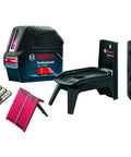 All In One Pro Grade Self Leveling Cross Line Laser With Plumb Points For Quick Leveling 65 Ft Range laser with accessories