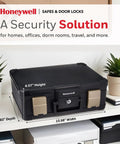 Portable Fire Safe Waterproof Safe Box Chest With Carry Handle 30 Minute UL Fire Rating Medium Capacity 7.3 Liter Black