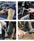Heavy Duty 53 Piece Ratcheting Socket Wrench Set Featuring Secure Ball Lock Retention for automotive repairs and maintenance.
