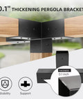 3 Way Right Angle Pergola Brackets 2 Pack For 4x4 Wood Beams Easy Install Weatherproof Corner Brackets Post Base Kit detail view