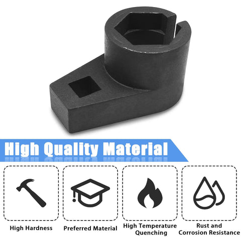 Offset Oxygen Sensor Socket 3/8 Inch Drive 7/8 Inch 22mm With Side Wire Gate Access made of durable chrome molybdenum steel.