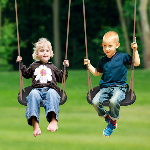 Two Pack Heavy Duty Swing Seats With 500 Pound Capacity And Wider Swing Board Anti Slip Surface Height Adjustable Rope From Fifty To Eighty Inches Built For Backyard Patio Garden Playground