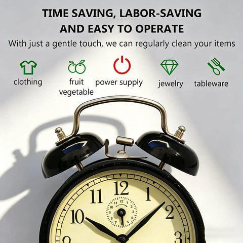 Portable Handheld Ultrasonic Cleaning Probe With Auto Timer And 60Khz Frequency, Adjustable Power for cleaning jewelry, clothing, and tableware.