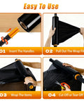 Step-by-step guide for using Heavy Duty Black Stretch Wrap 15 X 1000 Ft with 60 Gauge Tough As Nails Shrink Film.