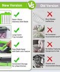 AISHUJIE Veggie Chopper: new version with container and sharp blades vs old version with blunt blades and no container.