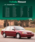 Vehicle fitment chart with compatible models for Universal Electric Fuel Pump Module Replacement For Chevy Prizm Geo Prizm Lexus ES Series Pontiac Vibe Scion xA And More With OEM E2068 E8229 Fitment, High Quality Fuel Transfer Pump, Plug And Play Install, Easy To Use, Reliable Performance.