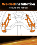 Diagram of Parallel 4 Link Suspension Kit for Hot Rods and Rat Rods Weld On 24 Inch Steel Bars With Heavy Duty Heim Joints