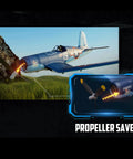 Three Pack 3-Blade Propellers For Volantex RC Brushless 500mm F4U Corsair RC Plane With Saver And Adapter in flight