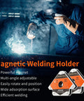 Welder using Heavy Duty Welding Magnets 50 Lb Each with 45, 90, 135 degree angles for efficient metalwork