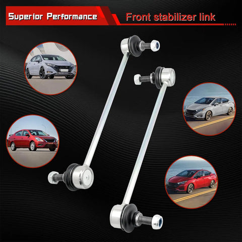 Two Pack Front Stabilizer Sway Bar Links Compatible With Versa 2007 2019, images of cars in background