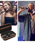 Durable Oxford Microphone Case For JBL Wireless Two Mic System Grab And Go Mic Storage Portable Box For Rechargeable Battery Receivers And Adapters Color A with singers performing