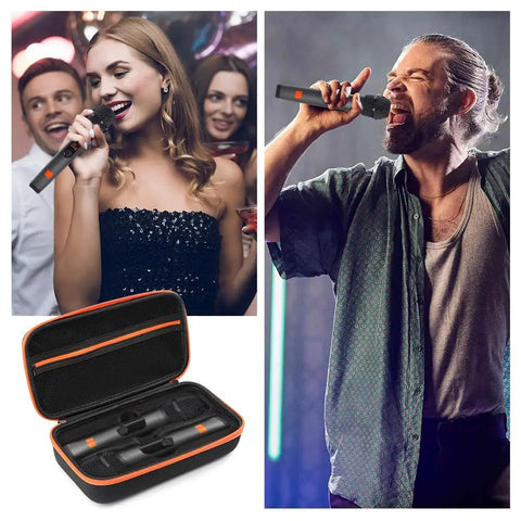 Durable Oxford Microphone Case For JBL Wireless Two Mic System Grab And Go Mic Storage Portable Box For Rechargeable Battery Receivers And Adapters Color A with singers performing