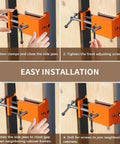 Installing Beefy Pro Grade Cabinet Clamps For Precise Wood Joinery Alignment showing step-by-step use on wood panels