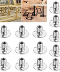 100 Pack Carbon Steel Galvanized Tee Nuts T Nuts Fasteners For Furniture Frames M8 Thin Low Profile Iron Plate Nuts With Pre Drilled Holes Easy Mount For Wood Particleboard And Metal Tough As Nails arrangement