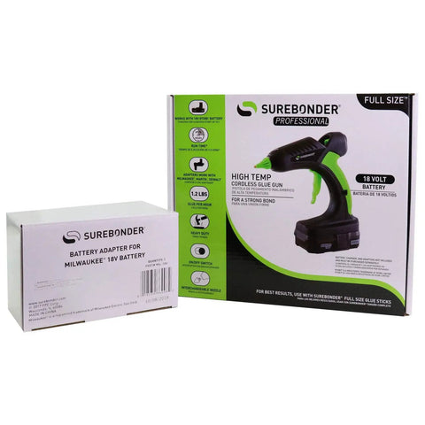 Cordless Heavy Duty Full Size Hot Glue Gun 60 Watt 18 Volt Pro Grade For DIY Projects And Repairs Milwaukee Version packaging