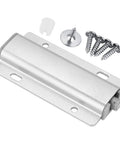 Easy Push to Open Cabinet Damper Buffer with Magnetic Catch for Kitchen Cupboards and Drawers in sleek silver aluminum alloy and ABS
