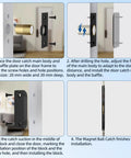 Two Pack Magnetic Door Ball Catch Set For Closet Doors No More Stuck Doors Jiayi Black Magnetic Latch installation diagram