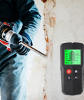 5-in-1 for stud Finder Wall Scanner Deep Scan AC Wire 5-in-1 in use detecting studs while drilling into a wall.
