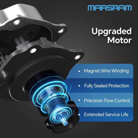 Direct Fit Electric Coolant Water Pump For Toyota Camry And Lexus Featuring Smooth Straight Swap Hella Durable Engineering showing upgraded motor design.