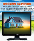 Big 19 Inch CCTV Security Monitor With No Image Stretch For NVR displaying a house image in vivid color, metal housing, HDMI, VGA inputs