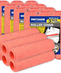 18 Pack 9 Inch Paint Roller Covers With 3 Eighth Inch Nap High Density Polyester Fibers for smooth and textured surfaces