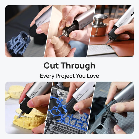 Feather-Light Wireless On The Go Ultrasonic Cutter With 40kHz Vibration and 40W Auto Power cutting various materials