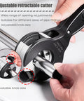 Black ratcheting tubing cutter for copper pipes, 5/16–1 1/8 in, compact 2-in-1 cutter with deburring tool