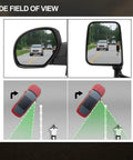Wide field of view with Passenger And Driver Side View Mirror Pair Replacement For Jeep Wrangler Manual Folding No Drilling Easy Install Black Finish Mirrors For TJ And Classic Wrangler Models 1987 Through 2002