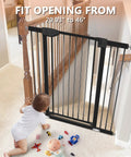 Wide Fit Baby Gate For Stairs And Doorways Auto Close Fits 29.93 To 46 Inch Openings 30 Inch Tall Walk Through Indoor Gate