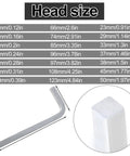 7Pc Square Head Wrench Set With L Shaped Design Chrome Vanadium Steel Tools 3mm to 10mm size list and square head detail