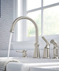 Top Shelf High Arc Kitchen Faucet With Spot Resist Stainless Finish and Smooth One Handle Design in kitchen sink