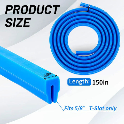 Five Eighth Inch T Slot Cover For Milling Machine Flexible Silicone Rubber Dust Shield For CNC And Manual Mills