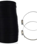 4 Inch Flexible PVC Reinforced Aluminum Dryer Duct 10 Feet For Front Load And Top Load Dryers Black PVC with Two Clamps