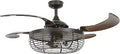 Carbondale Retractable Ceiling Fan With Dimmable LED Light Kit And Remote Control 4 Blades With Oil Rubbed Bronze 48 Inch