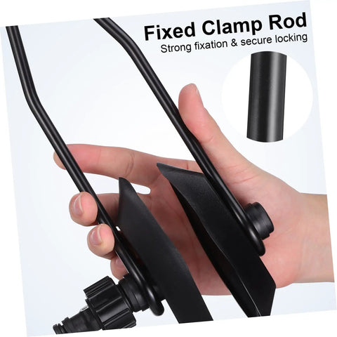 Close view of Boat Motor Flusher Outboard Engine Cleaner Accessory with marine grade frame and hose attachment in hand