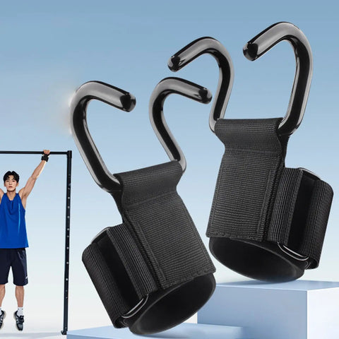 Non Slip Weight Lifting Hooks For Men And Women With Wrist Support And Cushioned Comfort Non Slip Rubber Sleeve For Superior Grip