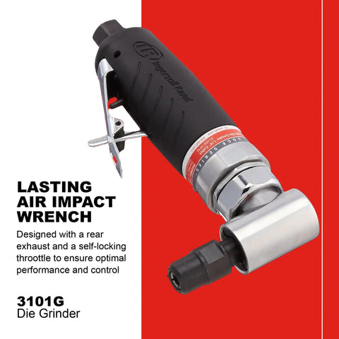 Right Angle Die Grinder With One Quarter Inch Collet, Lightweight And Easy Grip Portable Air Tool For Cutting, Grinding And Polishing, Twenty Thousand RPM, One Third HP Motor, Built For Tough Jobs And Long Lasting Performance