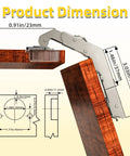 Dimensions of Smooth Operator 135 Degree Lazy Susan Hinges For Corner Cabinets with sizes in inches and millimeters.