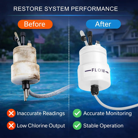 Tri Sensor Replacement For Pool Automation Systems With 12ft Cord 3 In 1 Flow Salt Level And Water Temperature Sensor comparison